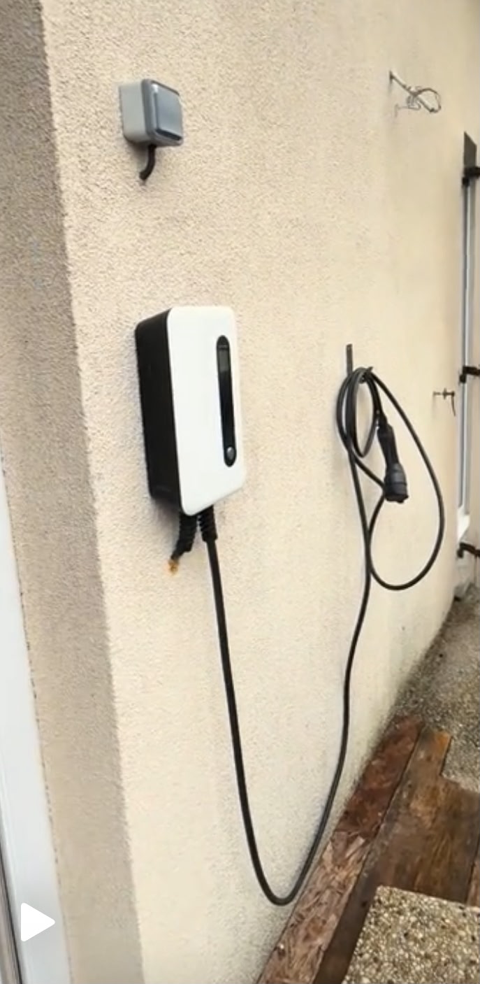 Borne de recharge installée à domicile